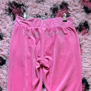 Y2K Rhinestone Bebe Velour Pants